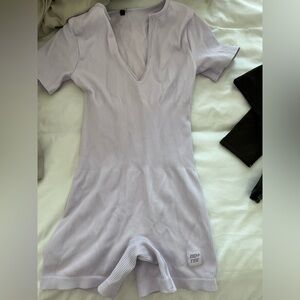 Bo+Tee Light Purple Ribbed Jumpsuit